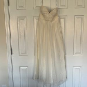 Donna Morgan Ivory strapless sweetheart dress
